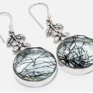Sterling Silver Rutilated Quartz Earrings